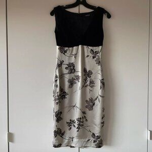 Breathtaking vintage 1990's silk and velvet dress!  Sz. 0